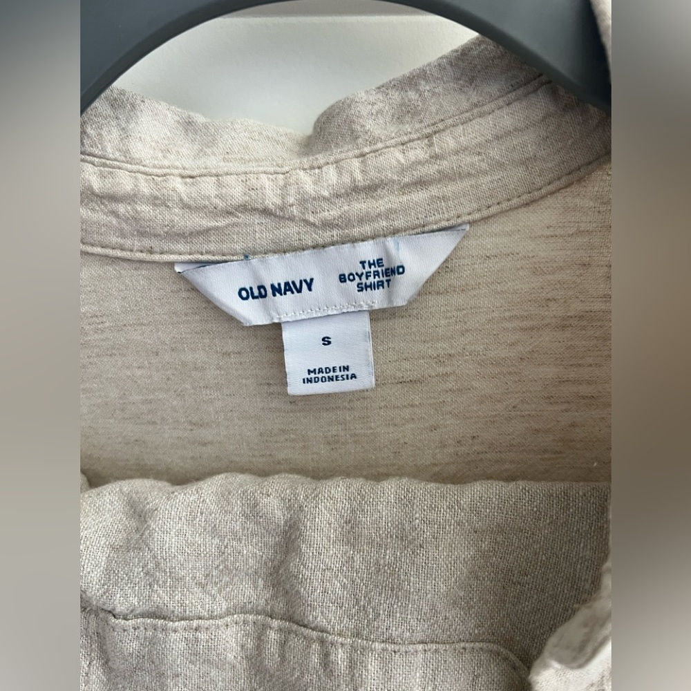 Old Navy Natural Beige Linen Shirt and shorts set. Size S for both - Picture 4 of 8